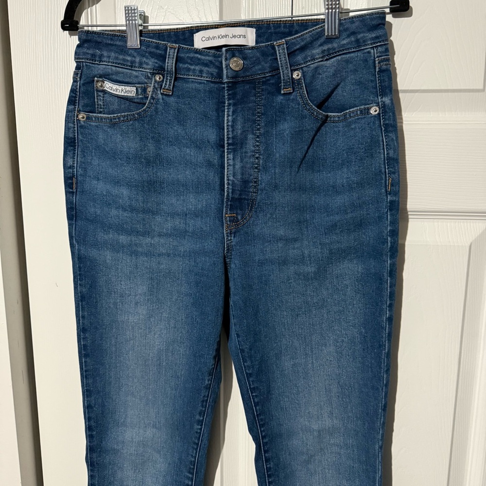 Calvin Klein Women's High-Rise Skinny Ankle Jeans, Storm Blue, Size 12/31